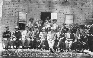 100 years today, then Mexican President Francisco Madero was overthrown and shot dead in a state coup. In this 1911 photo, Madero (#1) sits with his closest allies (Pancho Villa, #18) during the short-lived Maderista Revolution 