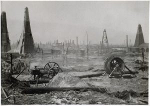 Some of the Oldest Oil Wells in Bibiheybat, Baku, Russian Empire, 1846-est.  