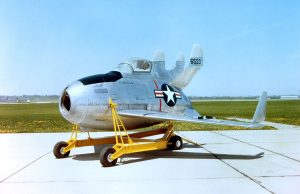 McDonnell XF-85 Goblin prototype: Designed to be deployed like a bomb from a B-36 bomber. 