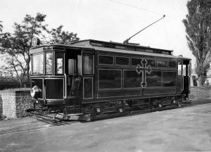 Czech Funeral Tram, used during World War 1 to transport soldiers' remains.