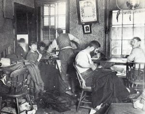 Picture of a crowded Ludlow street tenant apartment taken by famous social reformer/photographer Jacob A. Riis in 1905 