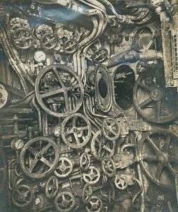 Control room of the UB-110 German submarine, ca. 1918  