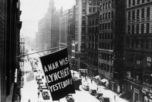 The NAACP flew a flag to protest lynchings in the US, 1936.