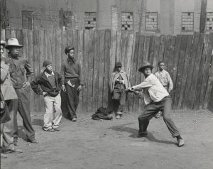 Chicago's South Side boys, baseball games in 1940s.