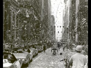 The City of Chicago welcomes the three Apollo 11 astronauts, Neil A. Armstrong, Michael Collins, and Edwin Aldrin, Jr. (August 13, 1969)