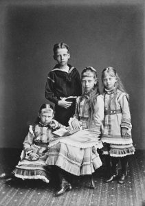 Prince Waldemar and Princesses Sophie, Victoria, and Margaret, 1878.