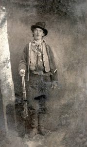 The only known photo of the infamous outlaw Billy the Kid, 1879.