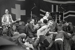 500 fans invaded stage during The Clash concert, Lochem Festival, 1982.