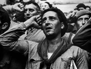 Bidding farewell to the International Brigades. Barcelona, 1938 