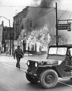 A National Guardsman during the Baltimore riot of April 1968 