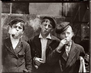 Child Laborers Smoking - circa 1880 