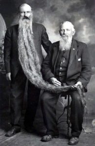 Hans Langseth asked to preserve his 17 foot 6 inches long beard, 1927.