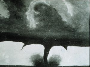 First photograph of a tornado. Howard, South Dakota. 1884. 