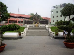 Monument to Thích Quảng Đức, Buddhist monk who burned himself alive in 1963. Ho Chi Minh City, Vietnam  