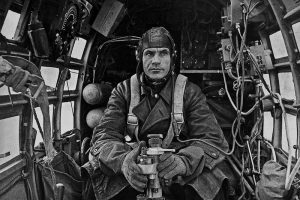 A pilot-bombardier in the sky over Sevastopol, May, 1944. 