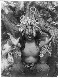 Hamatsa shaman possessed by supernatural power, November 13th, 1914.