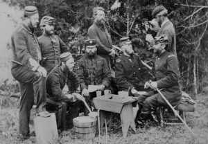 A group of foreign observers with Maj. Gen. George Stoneman at Falmouth, Va. 1863 