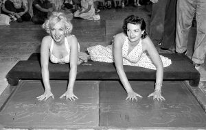 Marilyn Monroe and Jane Russell immortalized their fame in 1953.