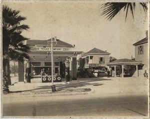 The Texas Company station, Texaco, Galveston, Texas, 1927.