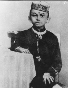 Rare picture of Gandhi as a child.