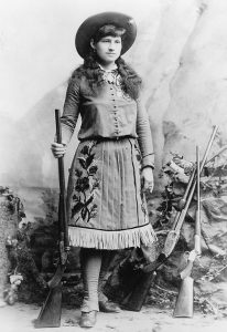 Annie Oakley married her opponent from the shooting contest.