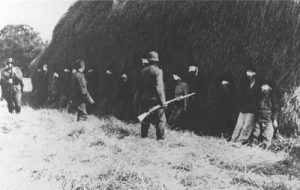 A young German soldier (pictured center left, without helmet) refuses to participate in the execution of 16 Yugoslav civilians. He positioned himself within the group and was executed for disobeying his NCO. He choose death instead of killing hopeless civilians. Josef Schulz, 1941 .  