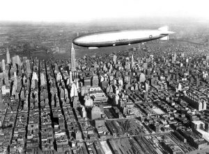 USS Macon Airship over NYC in 1931. 