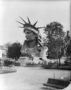 The Statue of Liberty's head was first seen in Europe.