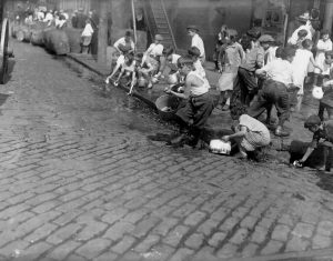 Prohibition agents dumped wine in NYC streets in 1920s!