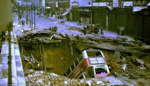 On the night of 14th October 1940, a bomb penetrated the road and exploded in Balham Underground station, killing 68 people. A No 88 bus travelling in black-out conditions then fell into the crater.1920x1107)