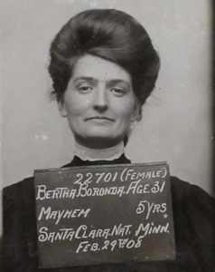 Bertha Boronda, guilty for cutting off her husbands genitals, 1907.