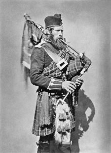 Portrait of Pipe Major John Macdonald from the Crimean War, circa 1854.