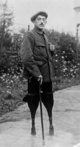 World War One amputee, Louis Blin, learned how to walk for a second time.