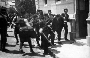 Gavrilo Princip being arrested 1914 