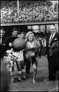 Monroe's glam added sparkle to 1959 US-Israel football.