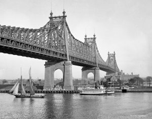 Blackwell's Island Bridge (i.e. the Queensboro Bridge), East River, New York, ca.1910 