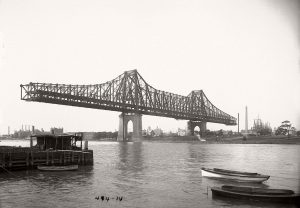 New York City's first cantilever bridge, opened in 1909.