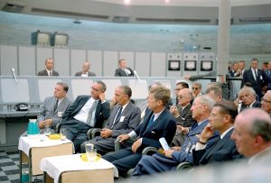 John F. Kennedy and Lyndon B. Johnson at Nasa ca. 1962  