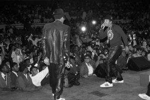 Run-DMC in anti-crack concert, Madison Square Garden, 1986.
