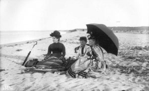 Group in the sand at Plum Island Point, Ma, 21 Aug 1890 