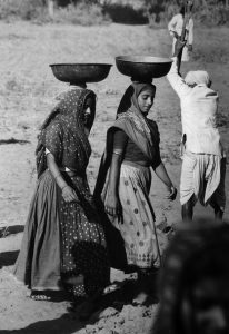 Indian women were active in construction work in 1970s.