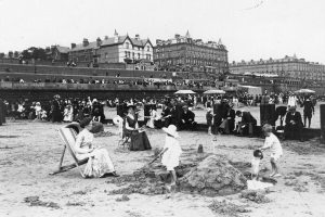 A day at the beach in Bridlington, Yorkshire, 1913.