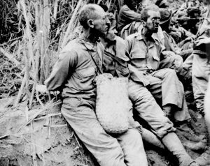 Allied prisoners on the Bataan Death March, near Balanga, Philippines. (May 1942) 