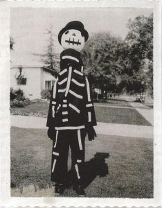 Tim Burton's mom crafted his unique Halloween costume, 1967.