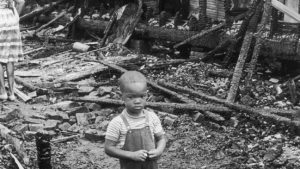 A Black Child during Detroit's Race Riots in 1967. 