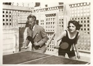 Charlie Chaplin & Bebe Daniels' 1928 table tennis fun!
