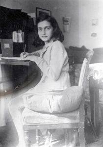 Anne Frank, Immersed in the depth of her thoughts, 1941.
