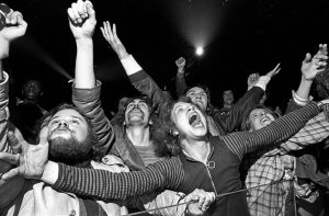 Screaming crowds at Alice Cooper concert, Boston Garden, 1973.
