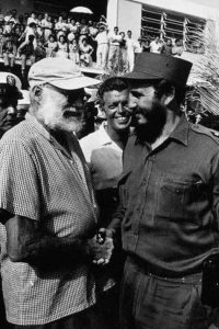 The Cuban leader, and the winner of the Nobel Prize in Literature, Ernest  Hemingway met during the National Marlin Fishing Tournament held at Marlovento Marina on May 15th 1960.