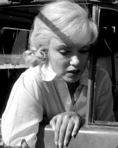 Actress Marilyn Monroe of the set of The Misfits, 1960.